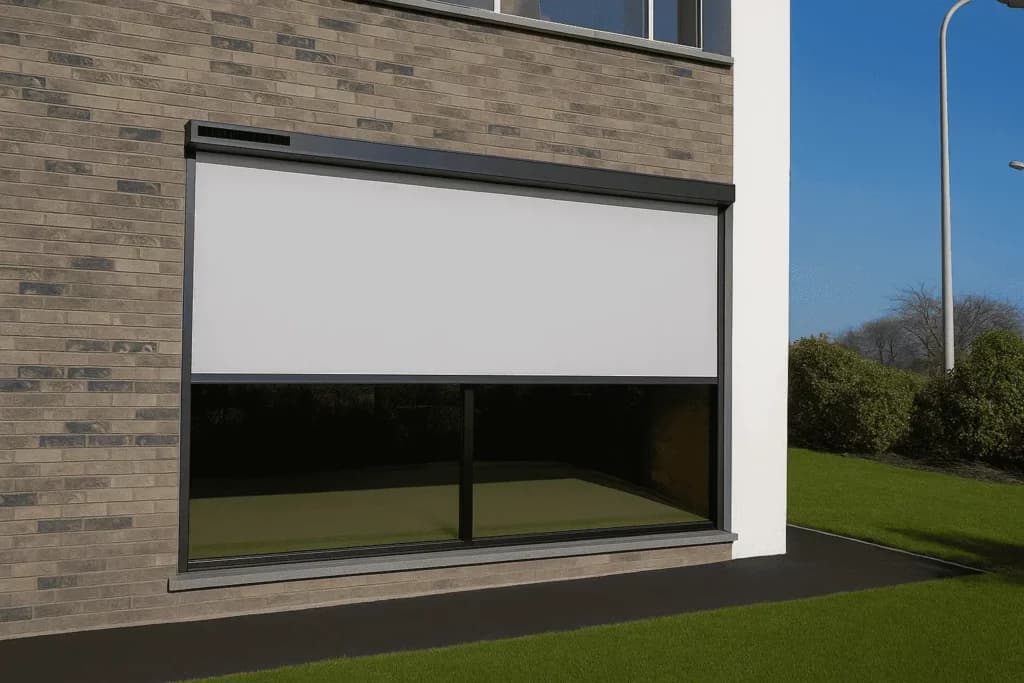 Screen extérieur sur une grande baie vitrée
