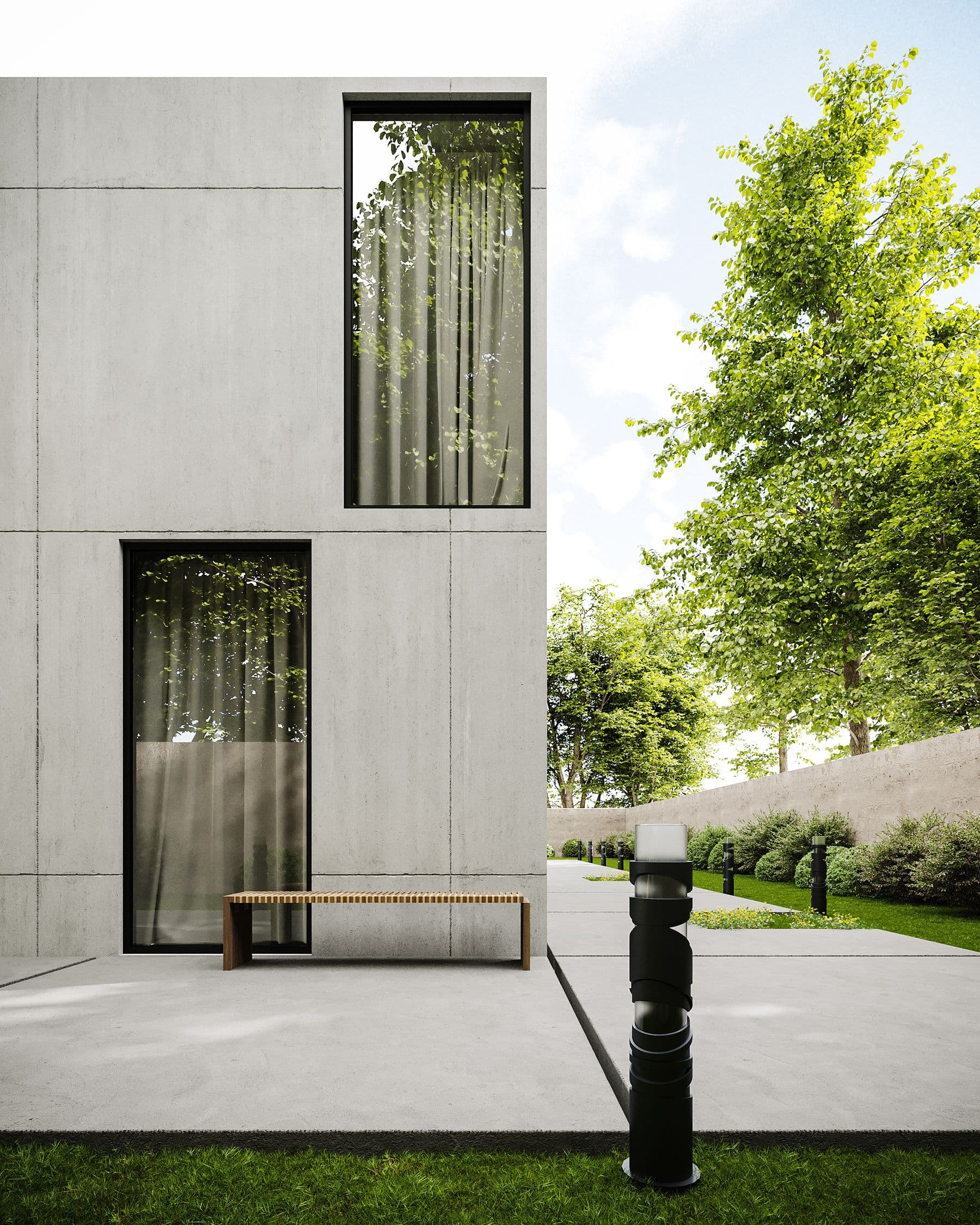 Fenêtre architecturale avec profils aluminium fins