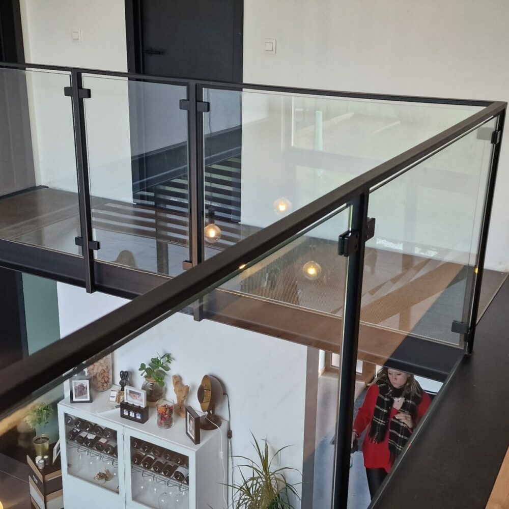 Garde-corps en verre sécurisé et moderne en Wallonie