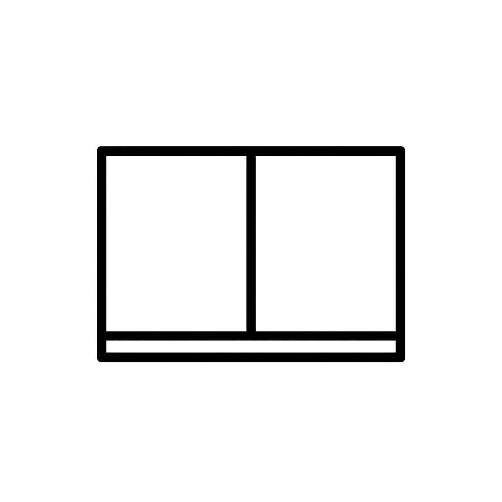 Icône minimaliste d'un garde-corps en verre